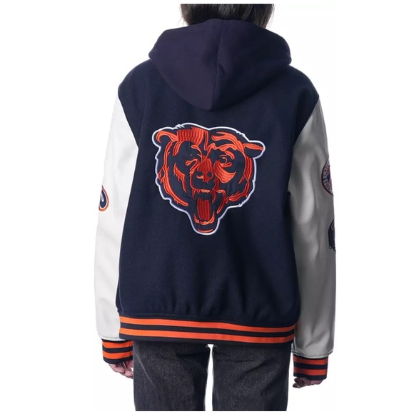 The Wild Collective Chicago Bears Varsity Jacket Unisex Small - Picture 4 of 5